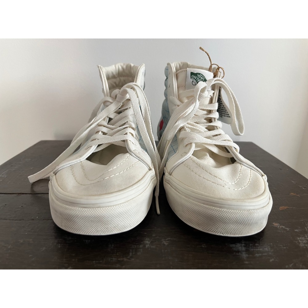 Vans Sk8-Hi Save Our Planet World Map White High Top Sneakers Womens 9 Mens 7.5 - Picture 3 of 10